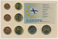 Finnország 2011. 1c-2E (8xklf) 'Europa' forgalmi összeállítás fóliatokban T:UNC,AUFinnland 2011. 1 Cent - 2 Euro (8xdiff) 'Europa' coin set in foil packing C:UNC,AU