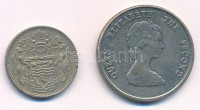 Guyana 1967. 10c Cu-Ni + Kelet-Karibi Államok 1981. 25c Cu-Ni 'II. Erzsébet' T:2,2-Guyana 1967. 10 Cents Cu-Ni + East Caribbean States 1981. 25 Cents Cu-Ni 'Elizabeth II' C:XF,VF