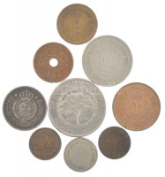 Holland-India / Jordánia 1880-1978. 9db klf fémpénz T:XF-FNetherlands Indies / Jordan 1880-1978. 9pcs of diff coins C:XF-F