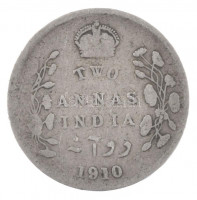 India / Brit India 1910. 2a Ag 'VII. Edvárd' T:F patina British India 1910. 2 Annas Ag 'Edward VII' C:F patina