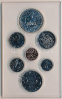 Kanada 1978. 1c-1$ forgalmi sor (7xklf) műanyag tokban, közte 1$ Ag 'Nemzetközösségi Játékok' T:BUCanada 1978. 1 Cent - 1 Dollar (7xdiff) in plastic case, within 1 Dollar Ag 'Commonwealth Games' C:BU