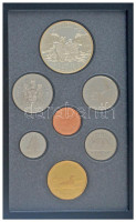 Kanada 1989. 1c-1$ (7xklf) forgalmi sor eredeti üvegezett tokban, tájékoztatóval, díszdobozban T:PP patinaCanada 1989. 1 Cent - 1 Dollar (7xdiff) coin set in original case, with description, in gift box C:PP patina