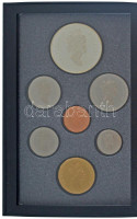 Kanada 1990. 1c-1$ (7xklf) forgalmi sor eredeti üvegezett tokban, tájékoztatóval, díszdobozban T:PP patinaCanada 1990. 1 Cent - 1 Dollar (7xdiff) coin set in original case, with description, in gift box C:PP patina