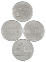 Kanada 1992. 25c Ni 'A Kanadai Konföderáció 125. évfordulója' (4xklf) forgalmi emlékkiadások T:UNC,AUCanada 1992. 25 Cents Ni '125th Anniversary of Canadian Confederation' (4xdiff) circulating commemorative coins C:UNC,AU