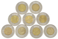 Kanada 1999-2017. 2D (7xklf) forgalmi emlékkiadások + 2015. 2D (2x) technológia hibás veretek T:UNC-XFCanada 1999-2017. 2 Dollars (7xdiff) circulating commemorative coins + 2015. 2 Dollars (2x) technological error C:UNC-XF