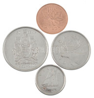 Kanada 2002. 1c-50c (4xklf) 'II. Erzsébet uralkodásának 50. évfordulója' forgalmi emlékkiadások T:UNC,AUCanada 2002. 1 Cent - 50 Cents (4xdiff) 'Golden Jubilee of Queen Elizabeth II' circulating commemorative coins C:UNC,AU