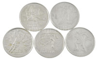 Kanada 2009. 25c Ni '2010-es Téli Olimpia, Vancouver' (2xklf) + 25c Ni 'Aranyérmet nyert kanadaiak' (3xklf) T:UNC,AUCanada 2009. 25 Cents Ni '2010 Winter Olympics, Vancouver' (2xdiff) + 25 Cents Ni 'Olympics Golden Moments' (3xdiff) C:UNC,AU