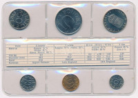 Svédország 1984. 10ö-5K (6xklf) forgalmi szett, műanyag tokban T:1 Sweden 1984. 10 Öre - 5 Kronor (6xdiff) coin set in plastic case C:UNC