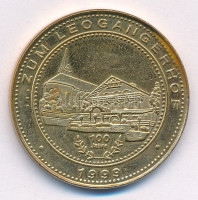 Ausztria 1999. 'Leogangerhof 100' kétoldalú bronz emlékérem (30mm) T:1- (PP) patinaAustria 1999. 'Vom Dorfwirt / Zum Leogangerhof - 100 Jahre' two sided commemorative medallion C:AU (PP) patina