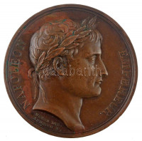 Franciaország / Első Császárság 1804. 'Napóleon császár / A szenátus és a nép' kétoldalas bronz emlékérem, Szign.:Bertrand Andrieu, Romain Jeuffroy (40mm) T:2 kis patinaFrance / First Empire 1804. 'Emperor Napoleon / The Senate and