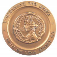 Izrael ~1965. 'Izrael történelmi városai - Lod érméje 211-217' kétoldalas bronz emlékérem peremen '2304' sorozatszámmal (45mm) T:BUIsrael ~1965. 'Coin of Lod 211-217 C.E.' two sided bronze commemorative medallion '2304' serial number on