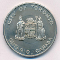 Kanada DN 'Toronto Város - Kanada, Ontario / A Városházában tett látogatás emlékére' fém emlékérem (40mm) T:PP fo.Canada ND 'City of Toronto - Ontario, Canada / Presented on occasion of visit to City Hall' metal medallion (40mm) C:PP