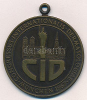 NSZK 1967. 'Nemzetközi Dermatológiai Kongresszus - München 1967 / Hippokratész' Br emlékérem füllel (51mm) T:1-GFR 1967. 'Congressus Internationalis Dermatologiae - München 1967 / Hippocrates' Br medallion with ear (51mm) C:AU
