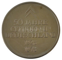 NSZK 1978. '50 éve van jelen a Citroën Németországban - 1928-1978 / André Citroën' jelzett Ag emlékérem dísztokban (48,38g/0.999/50mm) T:UNC fo.GFR 1978. 'Citroën has been present in Germany for 50 years - 1928-1978 / André Citroën'