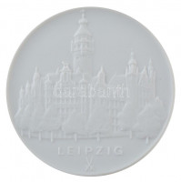 Németország DN 'Leipzig' Meissen kétoldalas porcelán emlékérem tokjában (65mm) T:1-Germany ND 'Leipzig' Meissen two-sided porcelain commemorative medallion in case (65mm) C:AU