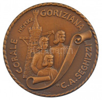 Olaszország DN (1970) 'Corale Goriziana - C.A. Seghizzi - MCMXX' kétoldalas bronz emlékérem. Szign.: S. Johnson (51mm) T:1 / Italy ND (1970) 'Corale Goriziana - C.A. Seghizzi - MCMXX' double-sided bronze commemorative medallion. Sign.: S.
