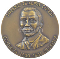 Portugália DN 'Manuel Teixeira Gomes 1860-1941 / Portimao városa' kétoldalas bronz emlékérem, Szign.: Cunharte (77mm) T:1-Portugal ND 'Manuel Teixeira Gomes 1860-1941 / City of Portimao' two-sided bronze commemorative medallion,
