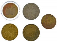 5xklf külföldi emlékéremből álló tétel T:UNC-XF5xdiff foreign medallion lot T:UNC-XF