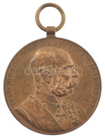 1898. 'Jubileumi Emlékérem a Fegyveres Erő Számára / Signum memoriae (AVSTR)' bronz kitüntetés mellszalag nélkül T:AU patinaHungary 1898. 'Commemorative Jubilee Medal for the Armed Forces' bronze decoration without ribbon C:AU patina