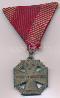 1916. 'Károly-csapatkereszt' Zn kitüntetés eredeti mellszalagon T:VF patina / Hungary 1916. 'Charles Troop Cross' Zn decoration with original ribbon C:VF patina NMK 295.
