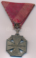 1916. 'Károly-csapatkereszt' Zn kitüntetés eredeti mellszalagon T:VF patina / Hungary 1916. 'Charles Troop Cross' Zn decoration with original ribbon C:VF patina NMK 295.
