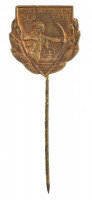 1934. 'Horthy Miklós P.L.E. (Polgári Lövész Egyesület) 1934' bronz jelvény (18x18mm) T:2Hungary 1934. 'Horthy Miklós Civilian Rifle Association 1934' bronze badge C:XF