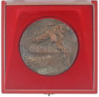 1978. 'Magyar Néphadsereg Folklór Fesztiválja Mezőkövesd 1978' egyoldalas bronz plakett, nem eredeti dísztokban (95mm) T:AU patina