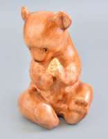 Bodrogkeresztúri maci, kerámia, jelzés nélkül, hibátlan, m: 16,5 cm