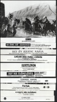 cca 1989 előtt készült külföldi filmek egy-egy jelenete, 23 db vintage produkciós filmfotó ezüst zselatinos fotópapíron, a használatból eredő (esetleges) kisebb hibákkal, 18x24 cm