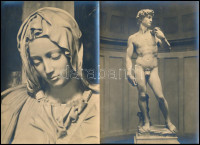 Michelangelo. Acht Meister-Fotos der Plastiken in Handabzügen. Ausgewählt von Prof. Dr. Joh. Jahn. Markkleeber-Leipzig, én., Hans C. Schmiedicke, 7 p. Kiadói mappában, egy hiánnyal.