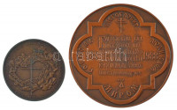 Kiss György (1943-2016) 1991. 'II. János Pál pápa látogatása hazánkban' kétoldalas bronz emlékérem (42mm) + Szovjetúnió 1988. 'A Rusz kereszténység felvételének 1000. évfordulója / Szent Vladimir herceg' kétoldalas bronz