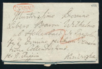 1826 Portós levél piros 'TYRNAU'
