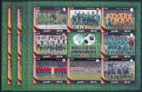 2010 Labdarúgó világbajnokság, Dél-Afrika kisív sor,Football World Cup, South Africa mini sheet setMi 6702-6733