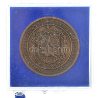 1984. 'MÉE Gyöngyösi Csoport - Gyöngyös 1334-1984' bronz emlékérem plombált műanyag tokban (42mm) T:1