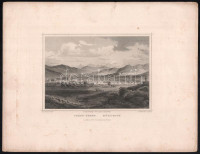 cca 1850 Ludwig Rohbock (1820-1883)- Hablitschek: Szászsebes, acélmetszet, jelzett a metszeten / Steel engraving, 14×20 cm