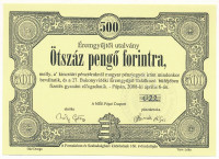 Pápa 2008. '27. Bakonyvidéki Éremgyűjtő Találkozó' 500Ft alkalmi pénz, hátlapján 'Magyar Éremgyűjtők Egyesülete - Pápai Csoport 1970' bélyegzéssel T:UNC