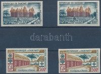 1960 Épületek fogazott + vágott sor Mi 173-174