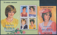 2003 Lady Diana emlékére kisív Mi 2380-2383 + blokk Mi 462