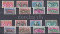1969 Régi motorok és kerékpárok fogazott + vágott sor Mi 184-191