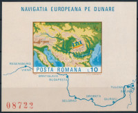 1977 Dunai hajózás (Európai Duna Bizottság) vágott blokk Mi 147