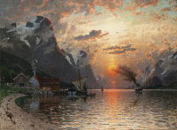 Adelsteen Normann (1848-1918): Naplemente öbölben