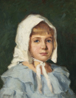 Fényes Adolf (1867-1945): Kék szemű kislány