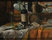 Bachmann Károly (1874-1924): Üveges csendélet