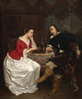 L. Garin jelzéssel: Sakkozók, 1858