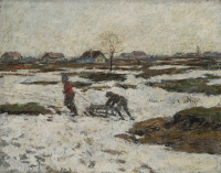 Kotász Károly (1872-1941): Téli szánkózás, 1923