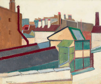 Barcsay Jenő (1900 - 1988): Párizsi háztetők, 1920-as évek