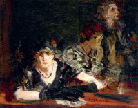Burghardt Rezső (1884 - 1963): Hölgyek színházi páholyban (Operában), 1930 körül