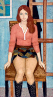 Czene Béla (1911 - 1999): Miniszoknyás fiatal lány, 1973