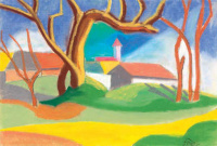 Pittner Olivér (1911 - 1971): Nagybánya látképe