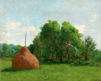 Börtsök Samu (1881 - 1931): Nagybányai táj szénaboglyával